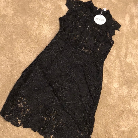 ⭐️BRAND NEW⭐️ HOLIDAY BLACK LACE MINI DRESS🎉 - Picture 5 of 7